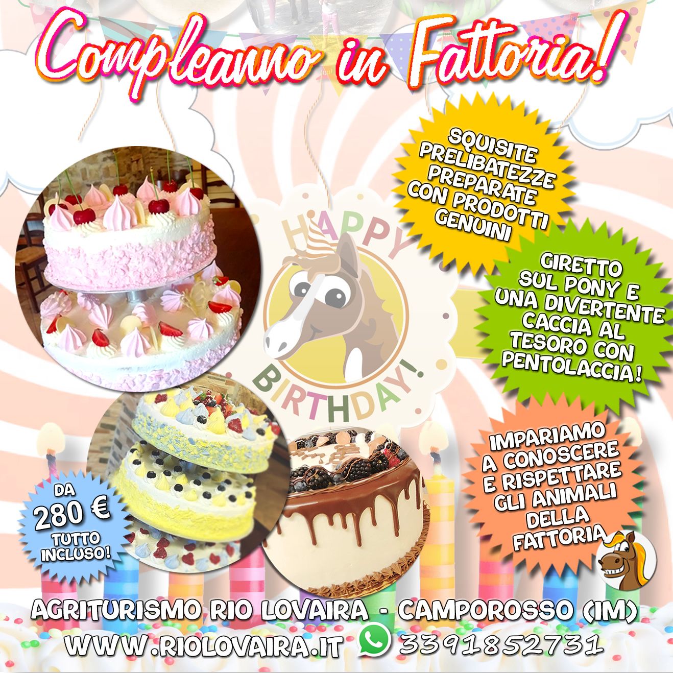 compleanno in fattoria